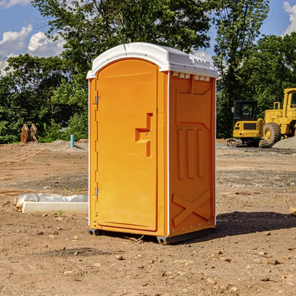 how often are the portable restrooms cleaned and serviced during a rental period in Hedgesville